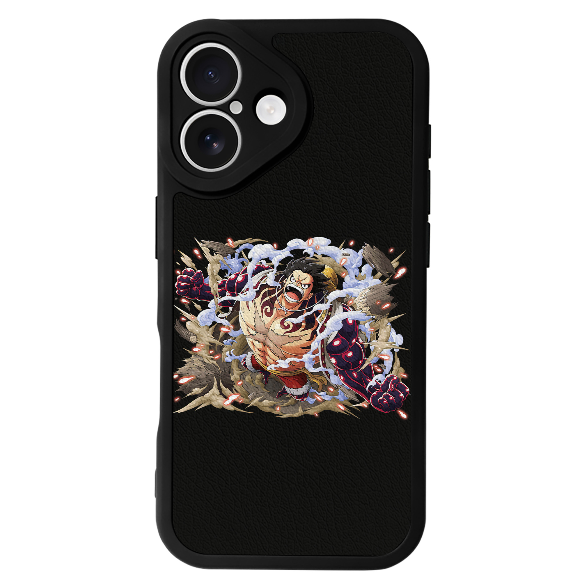 （画像用） ワンピース モンキー・D・ルフィ ONE PIECE Monkey D. Luffy 【iPhone 16シリーズ対応】シリコンスマホケース（レザー調） 材質：シリコン